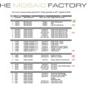TMF Pricelist with full range of mosaic tiles